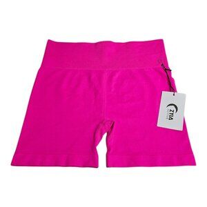 NWT Zyia Seamless Hustle Biker Shorts Hot Pink Womens XL Activewear New